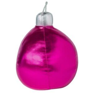Metallic Pink Pillow Christmas Ornament 10in X 9in